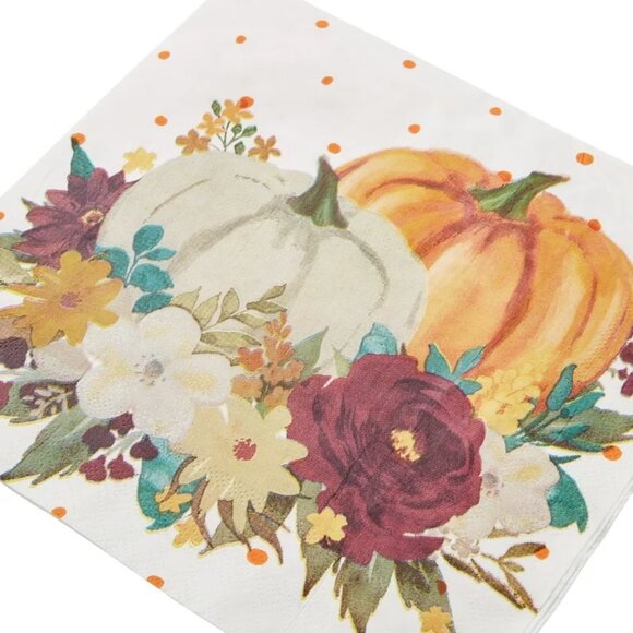 Pioneer Woman Paper Disposable Napkins 40 Count 3 Ply Pumpkin - Picture 6 of 8